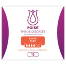 Poise Thin & Discreet Pads Extra 12 Pack