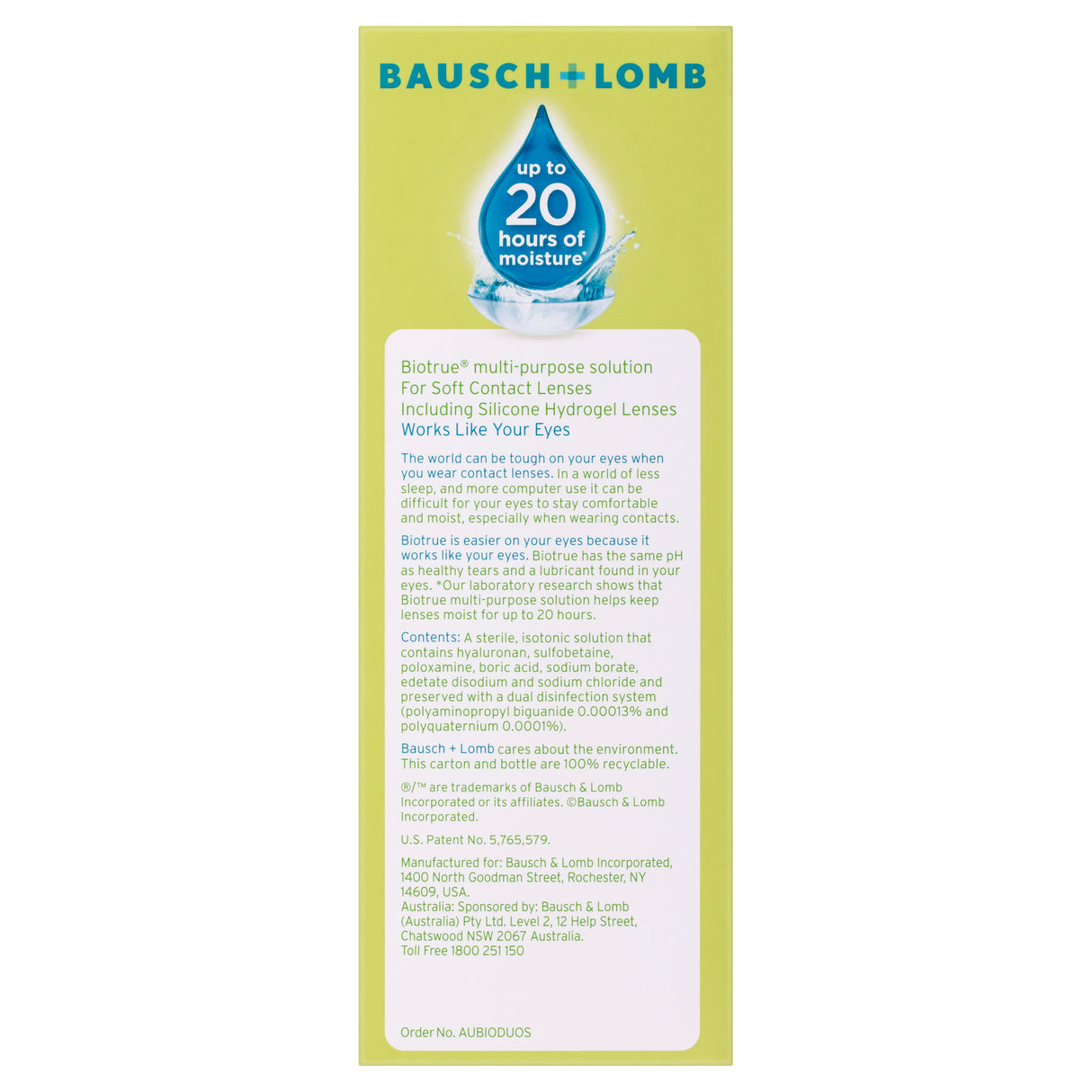 Bausch & Lomb Bio True Duo 300ml+120ml