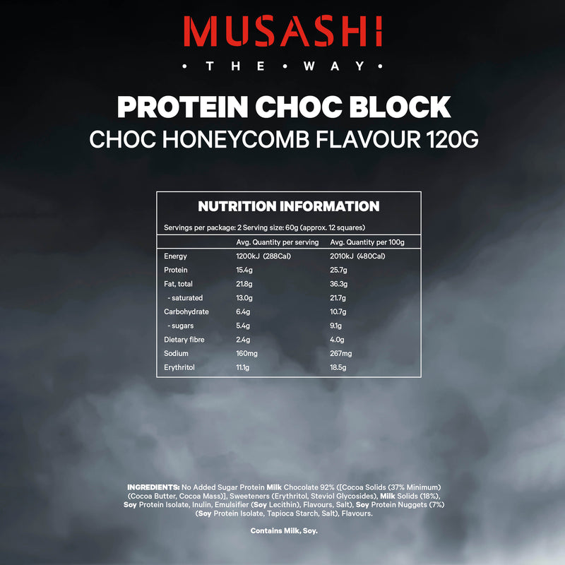 Musashi Protein Block Honeycomb 120g