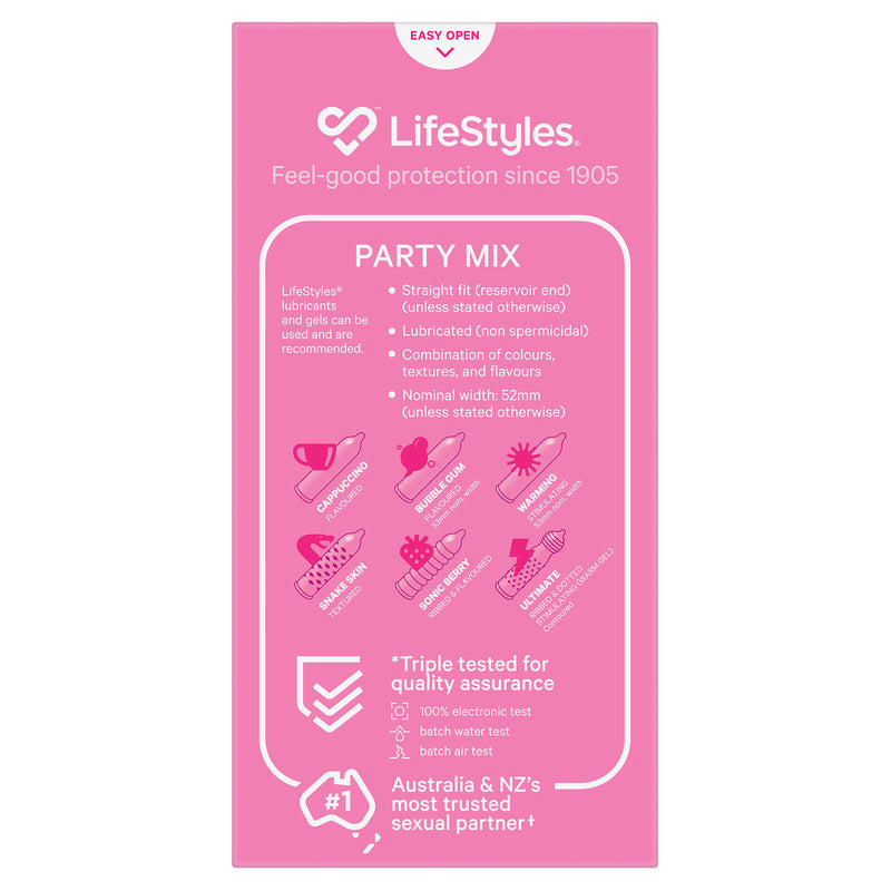 LifeStyles Party Mix Condoms 10 Pack