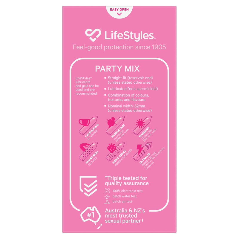LifeStyles Party Mix Condoms 10 Pack