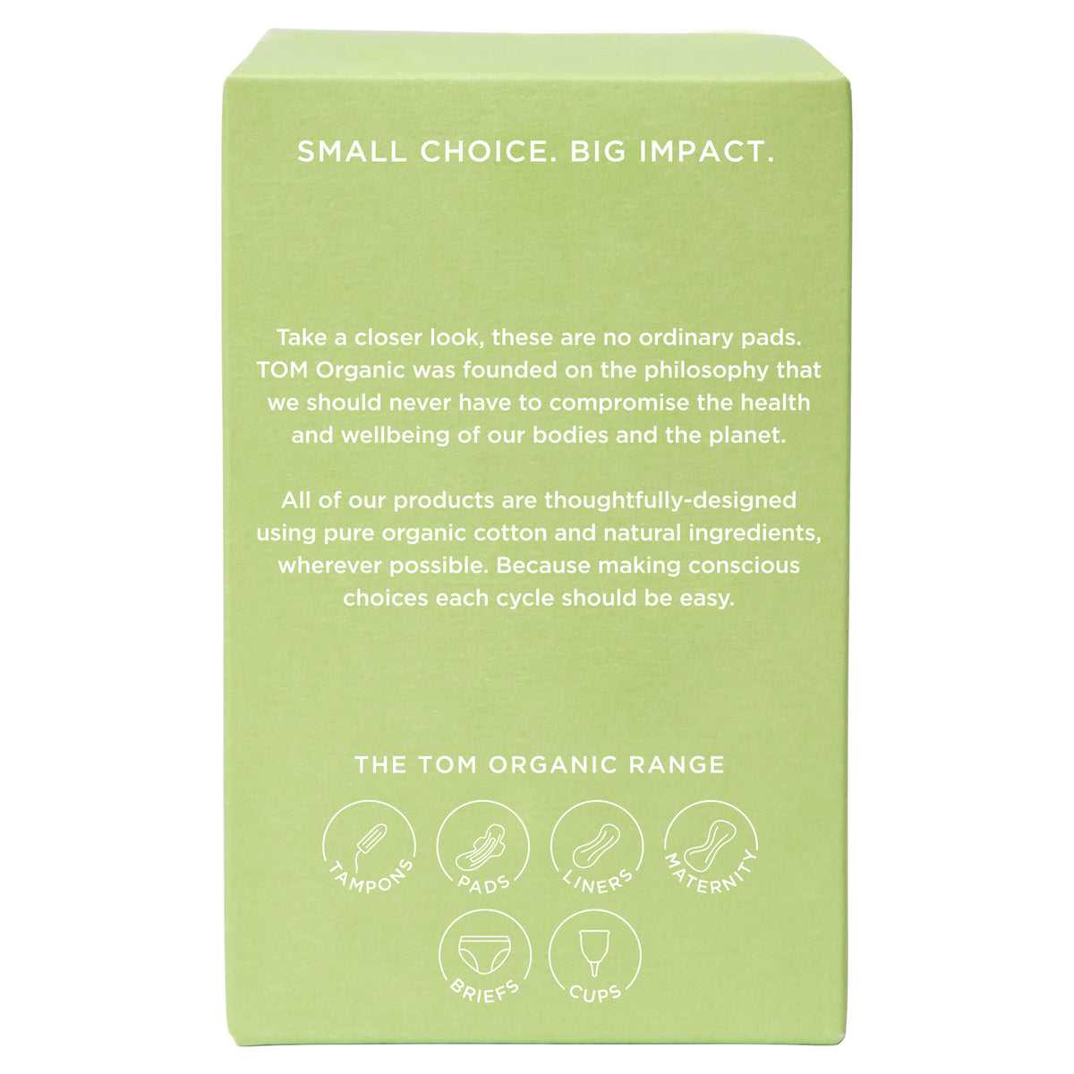TOM Organic Ultra Thin Regular Organic Cotton Pads with Wings 10 Pack