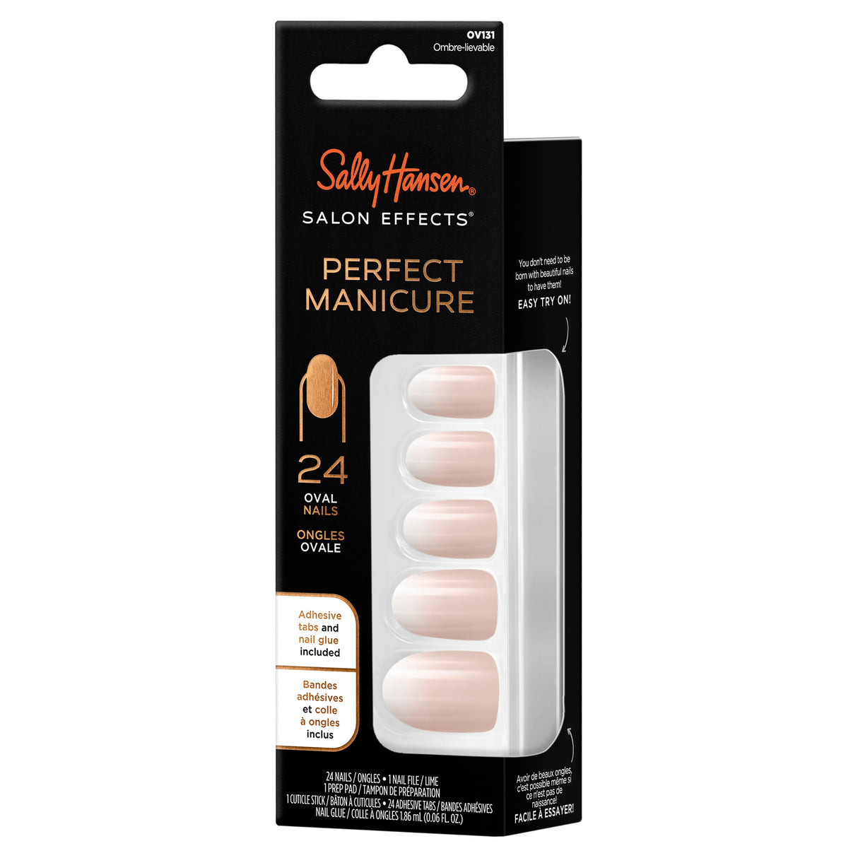 Sally Hansen Salon Effects Perfect Manicure Press On Nails Ombre-lievable Oval