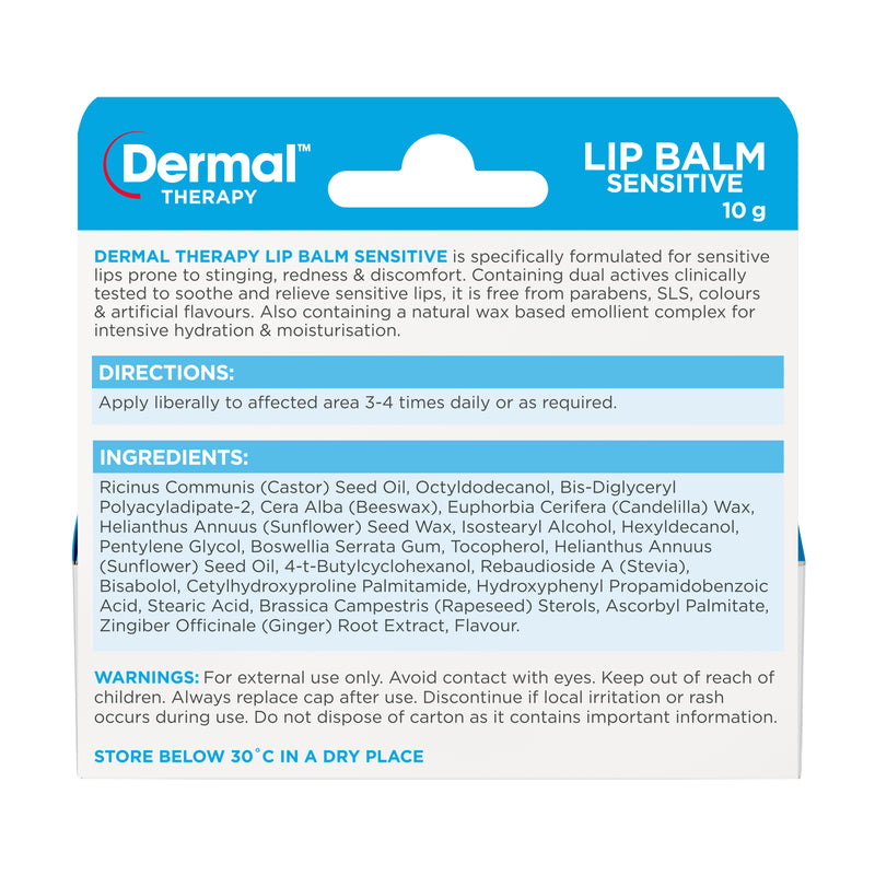 Dermal Therapy Lip Balm Sensitive 10g