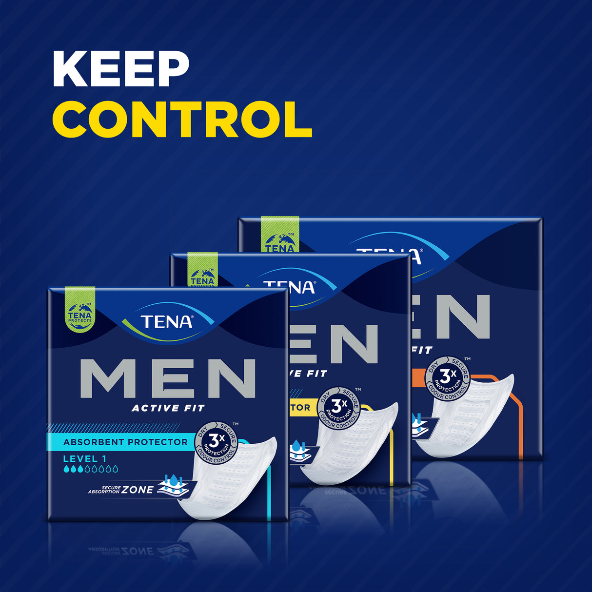 Tena Men Active Fit Absorbent Protector Level 1 Light 12 Pack