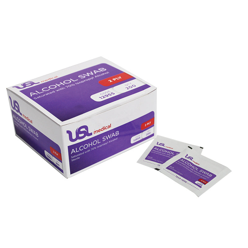 USL Medical Alcohol Swabs 70% 200 Pack