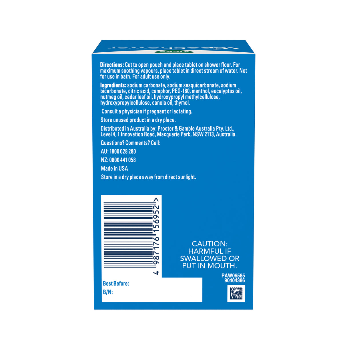 VICKS Vaposhower Tablets 5pk