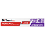 Difflam Plus Anaesthetic Sore Throat Lozenges Blackcurrant Flavour 16 Pack