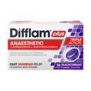 Difflam Plus Anaesthetic Sore Throat Lozenges Blackcurrant Flavour 16 Pack