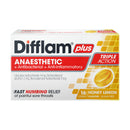 Difflam Plus Anaesthetic Sore Throat Lozenges Honey & Lemon Flavour 16 Pack