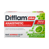 Difflam Plus Loz Pineapple Lime Sugar Free 16s