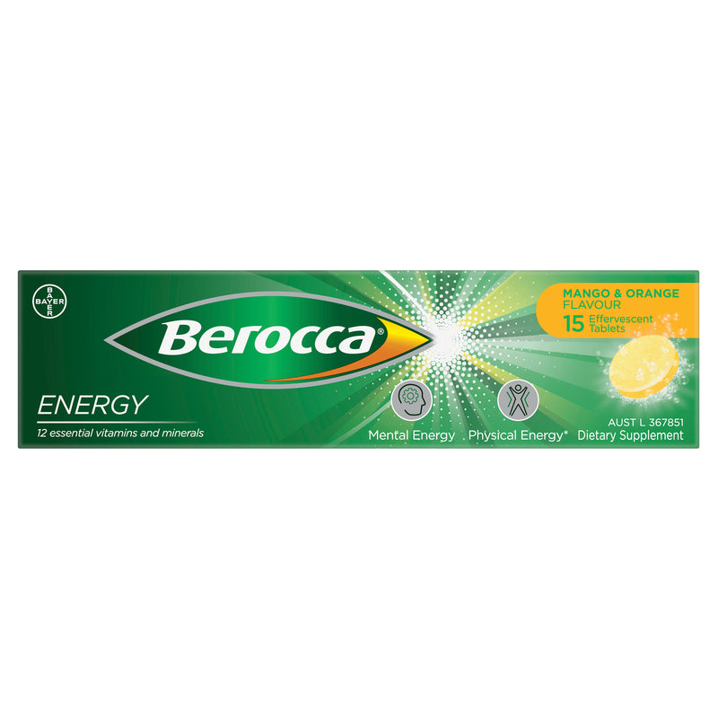BEROCCA Energy Mango and Orange 15s