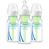 Dr. Brown's 120ml Narrow Neck Feeding Bottle Level 1 Teat 3pk