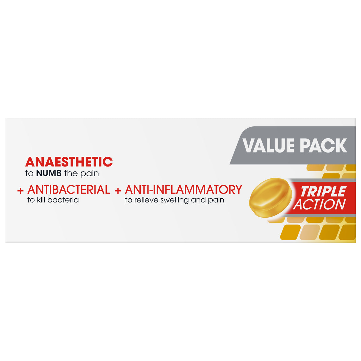 Difflam Plus Lozenges Anaesthetic Honey Lemon 32s