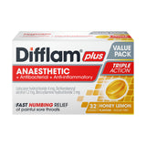 Difflam Plus Lozenges Anaesthetic Honey Lemon 32s