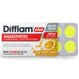 Difflam Plus Lozenges Anaesthetic Honey Lemon 32s