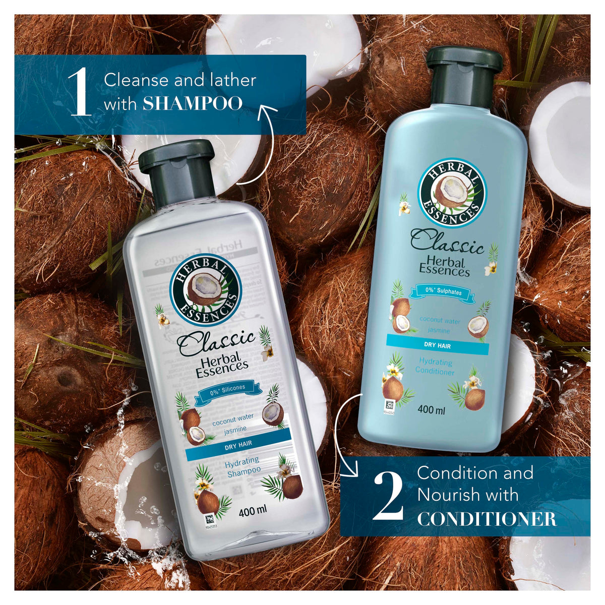 Herbel Essences Classics Coconut Shampoo 400ml