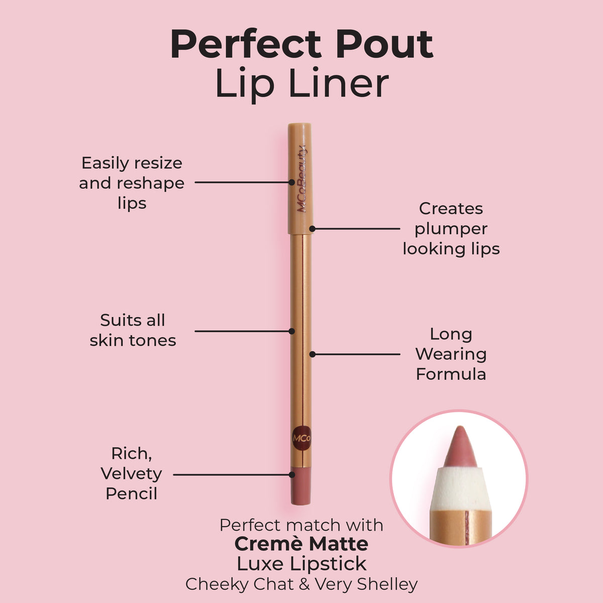 MCoBeauty Perfect Pout Lip Liner Cheeky Chat