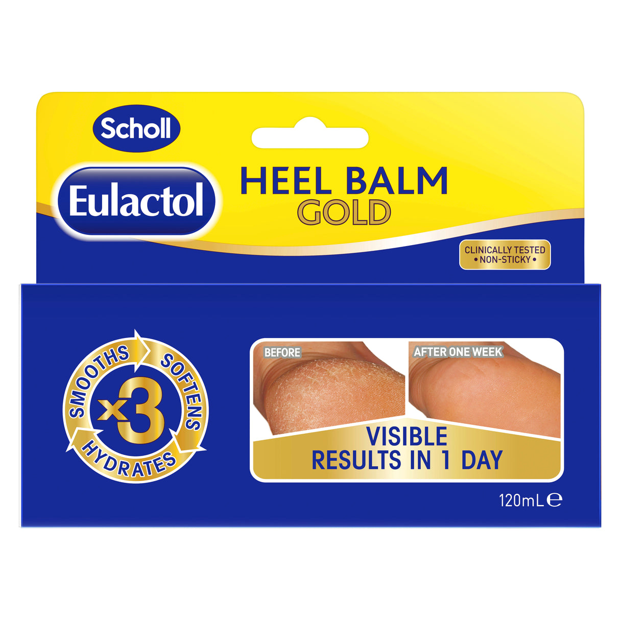 Scholl Eulactol Cracked Heel Balm Gold 120ml