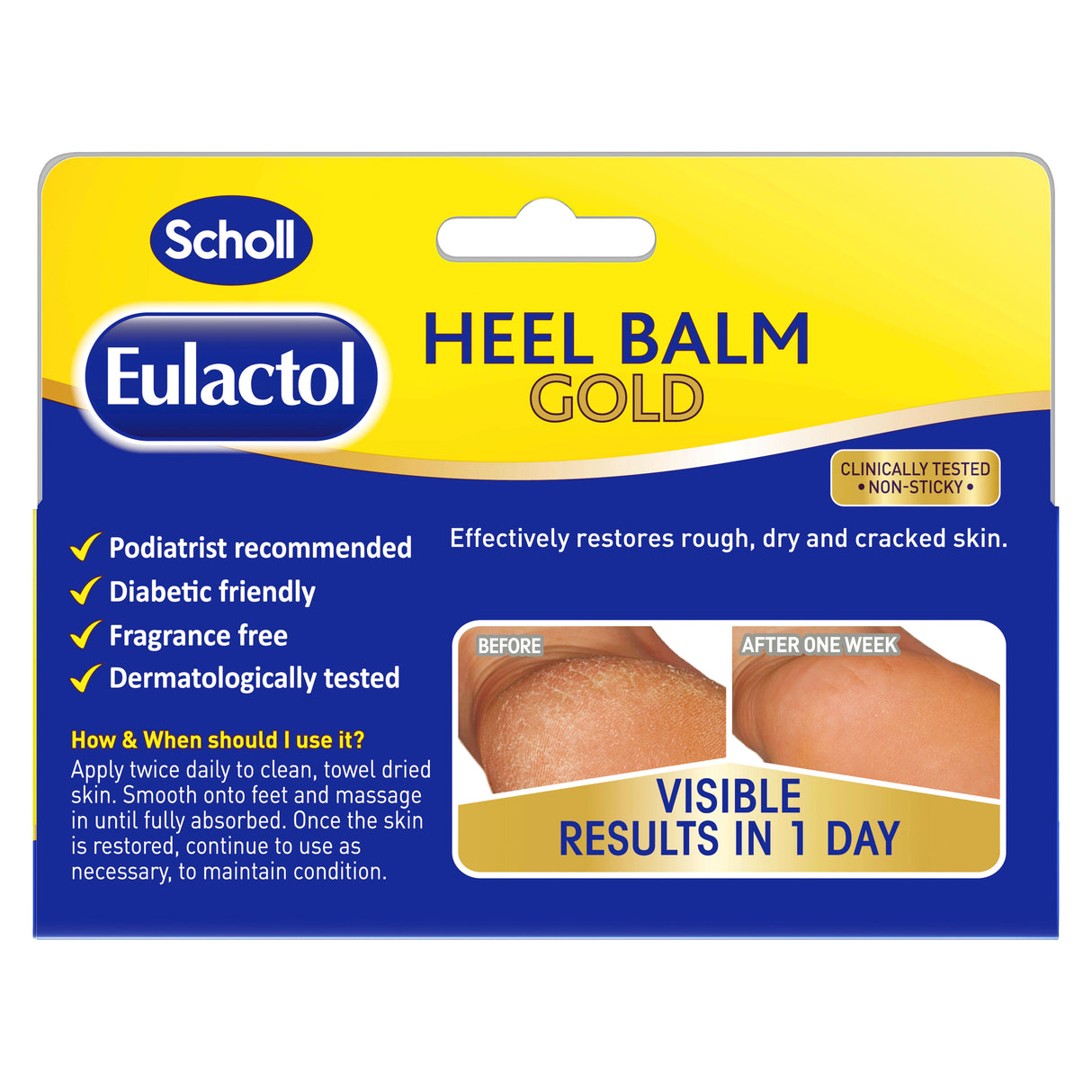 Scholl Eulactol Cracked Heel Balm Gold 120ml