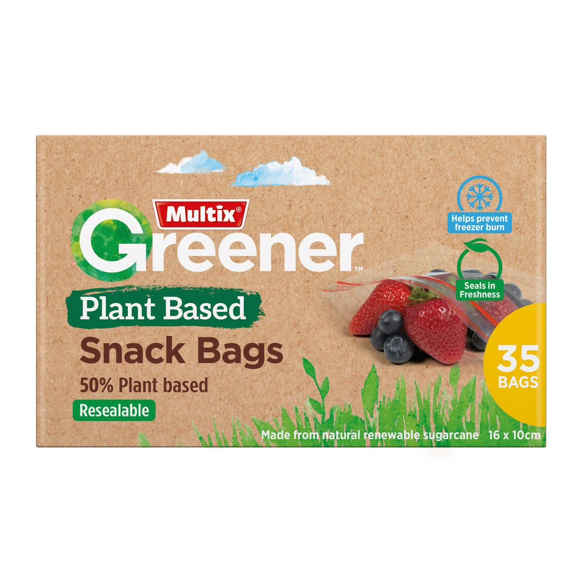 Multix Greener Plant Based Snack Bags 35 Pack