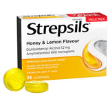Strepsils Honey & Lemon Flavour 36 Lozenges