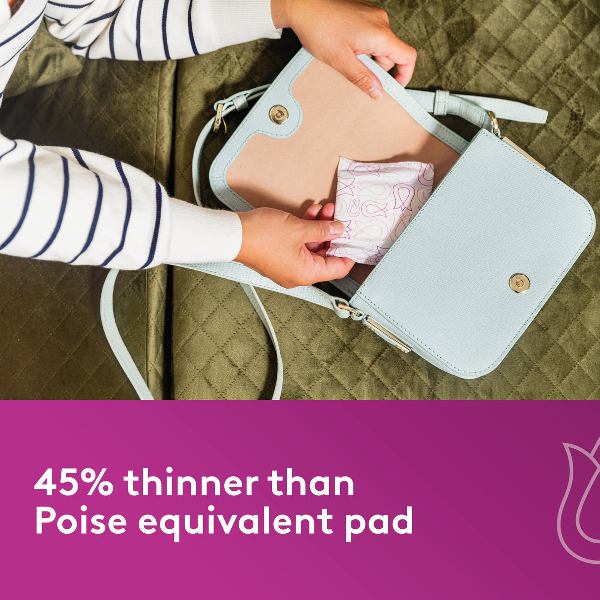 Poise Thin & Discreet Incontinence Pads Regular 16 Pack