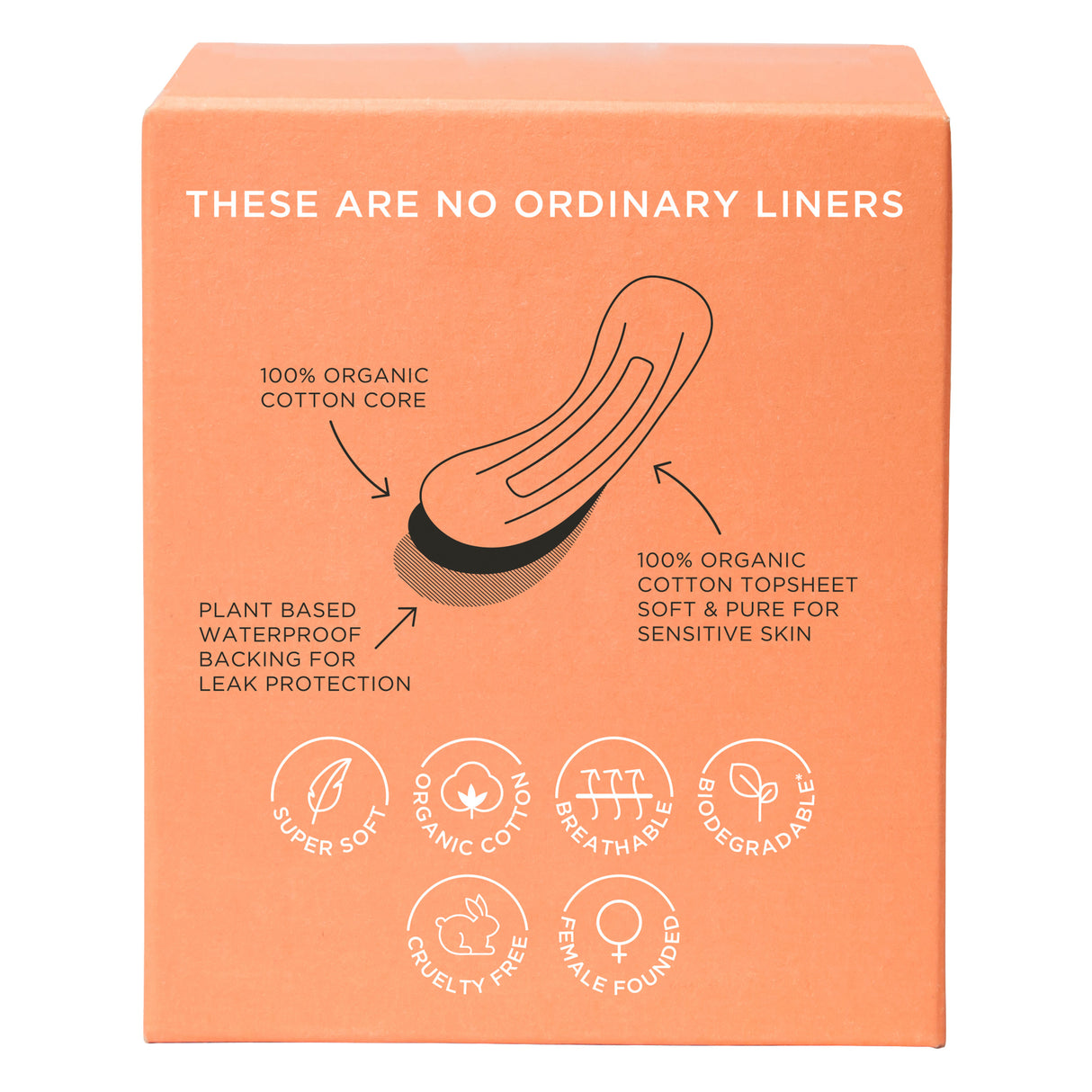TOM Organic Ultra Thin Liners with Organic Cotton 26 Pack