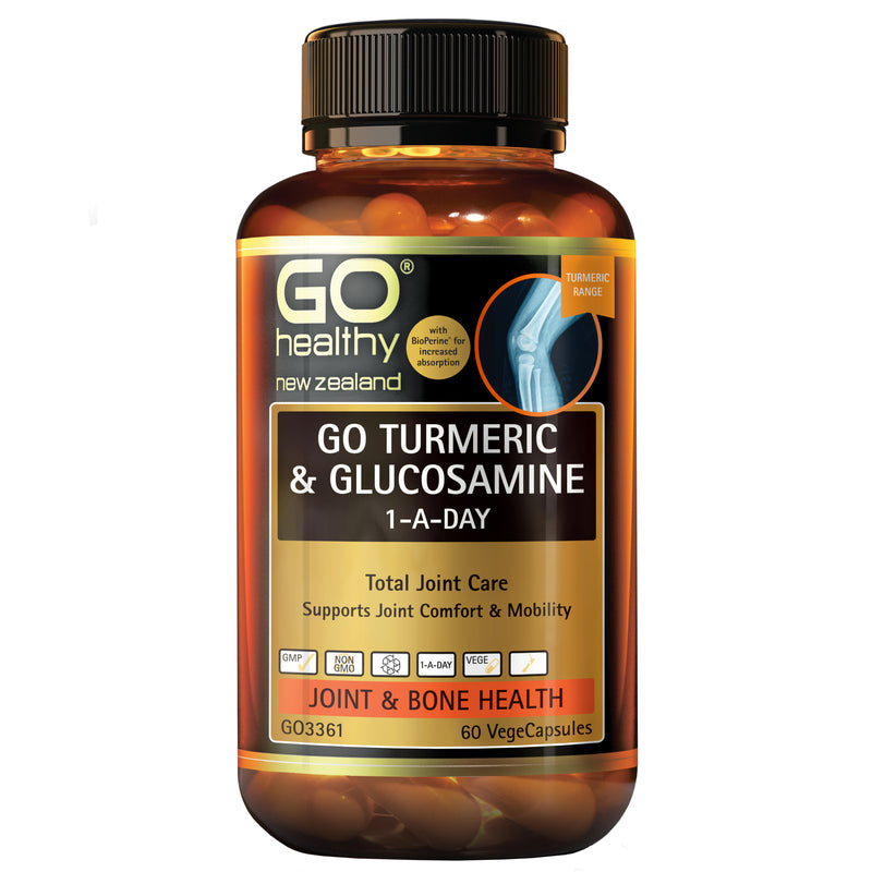 GO Healthy GO Turmeric & Glucosamine 1-A-Day 60 Caps