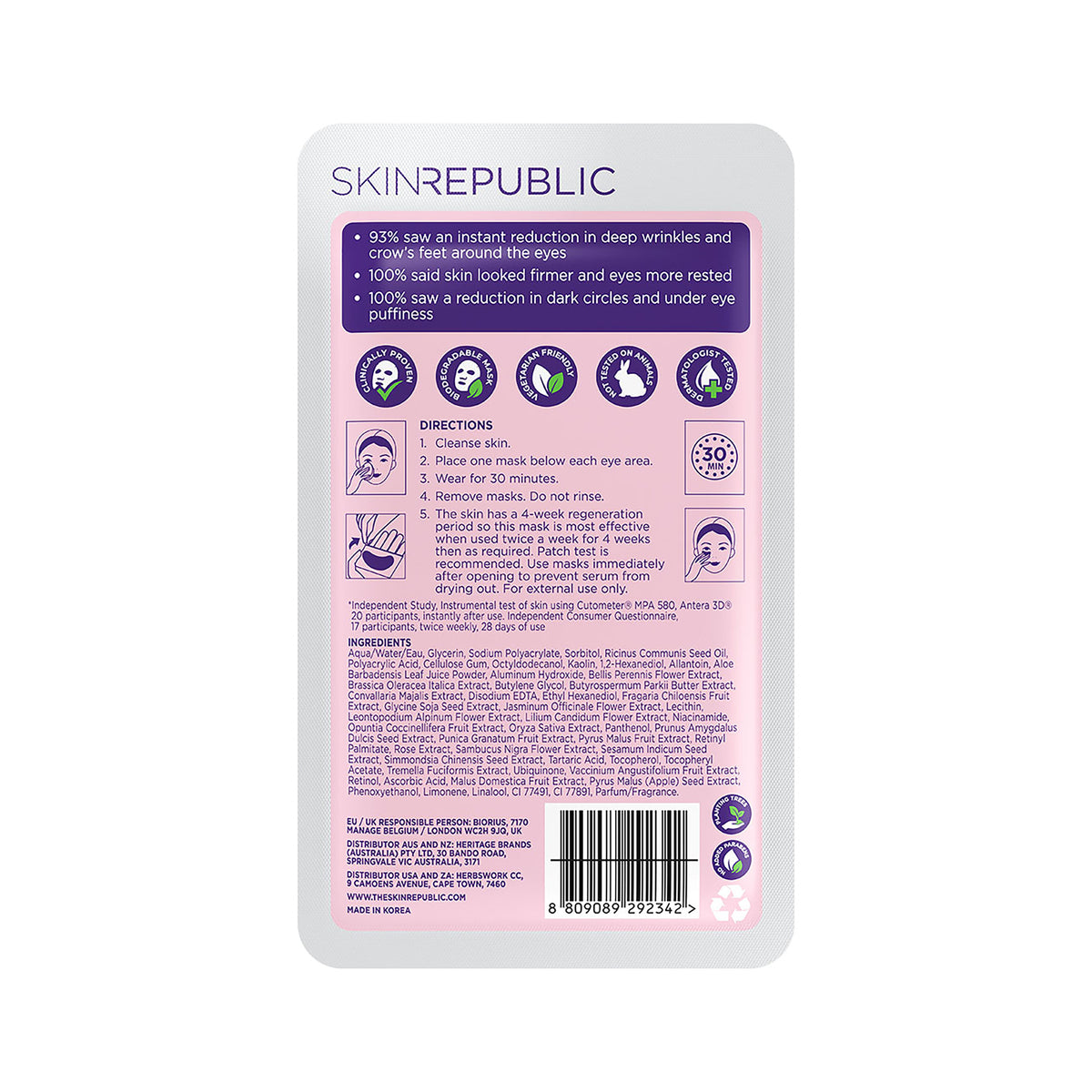 Skin Republic Retinol Under Eye Patches 3 Pairs