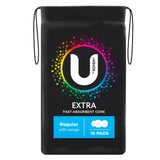 U by Kotex Extra Pads Regular with Wings 16 Pack