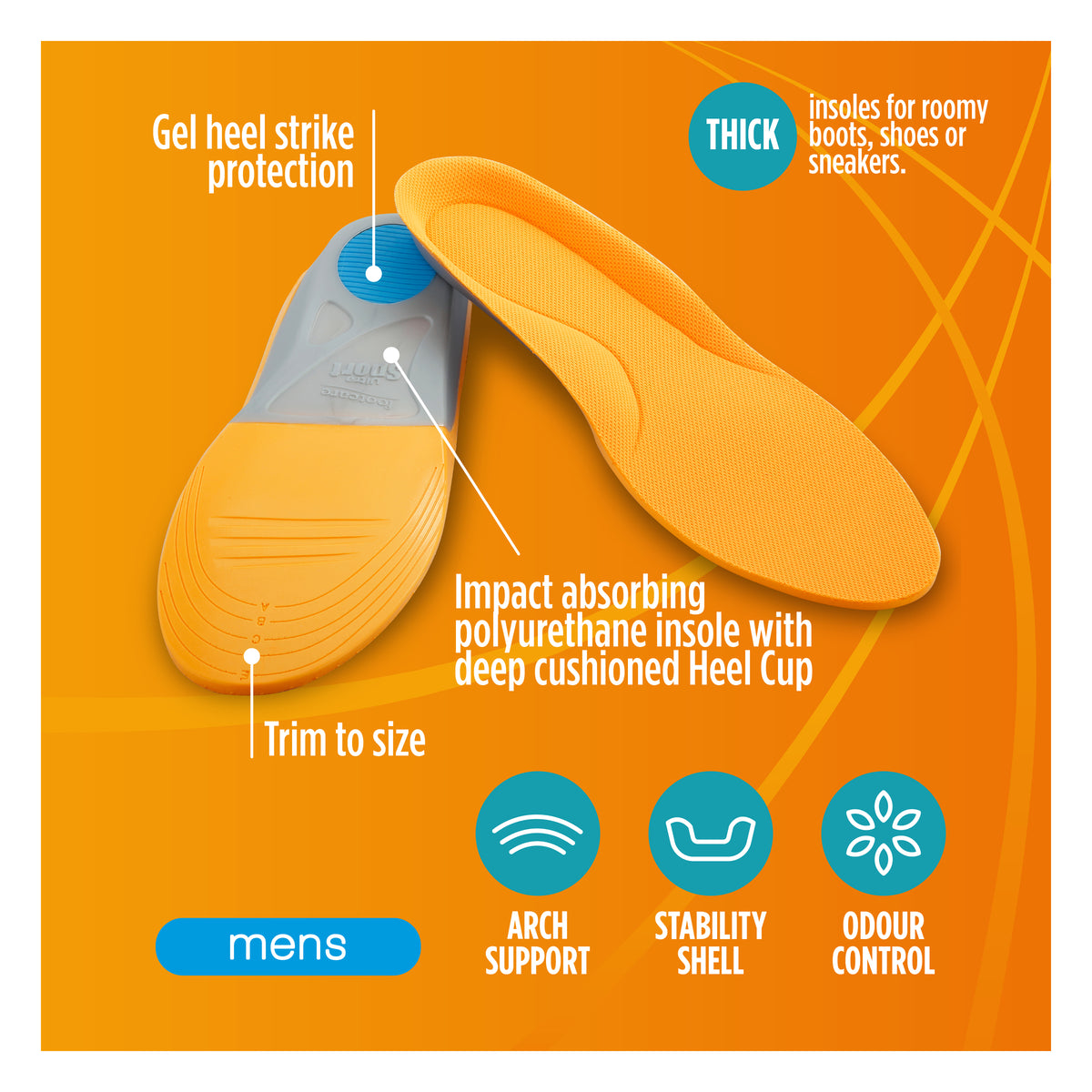 Footcare Men's Ultra Sport Insoles