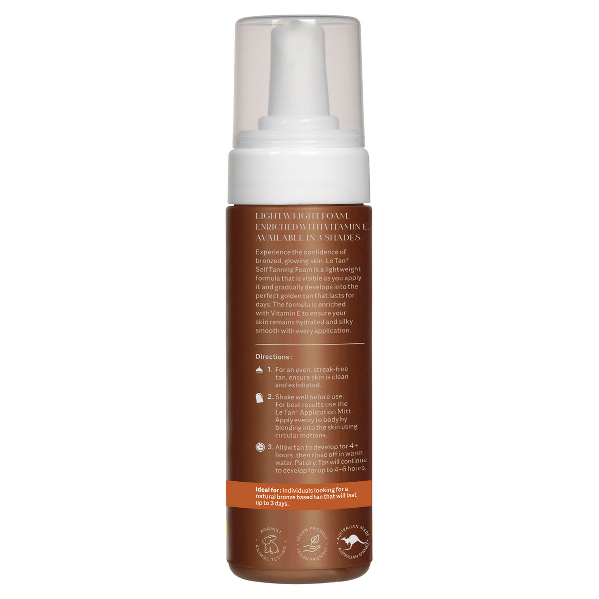 Le Tan Classic Self Tanning Foam Medium - Dark 180ml