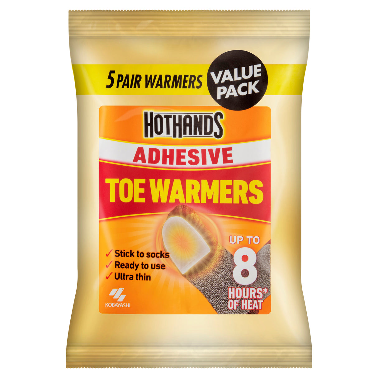 HOT HANDS Toasti Toe Warmers 5 Pairs