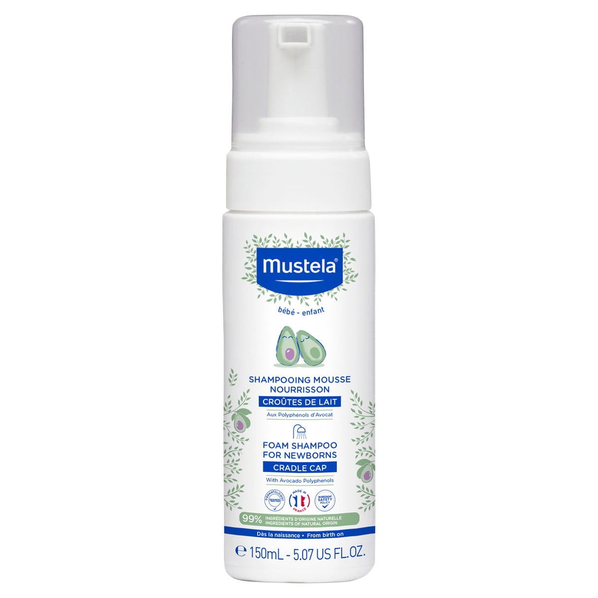 Mustela Newborn Foam Shampoo For Cradle Cap Prevention 150ml