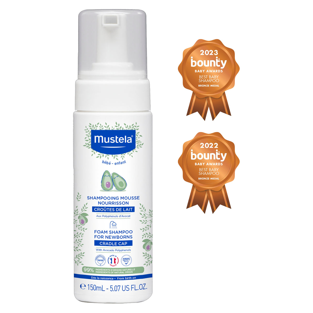 Mustela Newborn Foam Shampoo For Cradle Cap Prevention 150ml