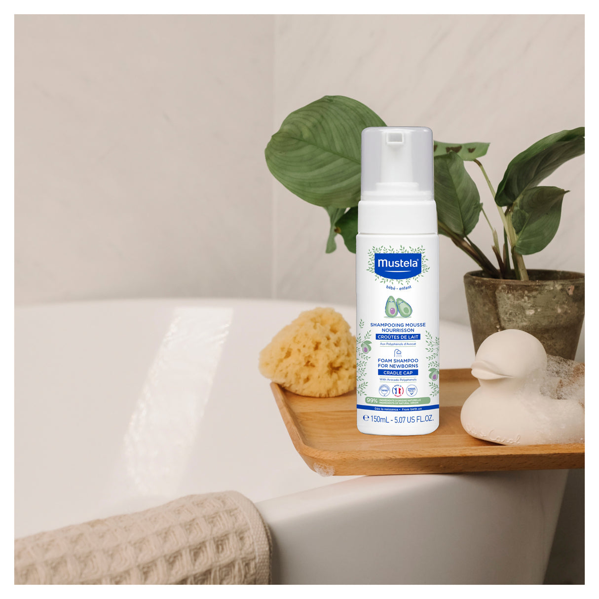 Mustela Newborn Foam Shampoo For Cradle Cap Prevention 150ml