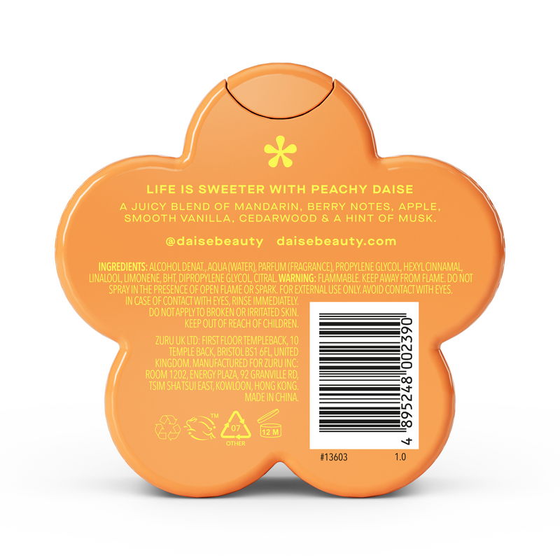 DAISE Peachy Daise Fragrance Body Mist in Berry & Mandarin, 3.3 fl oz/100 mL