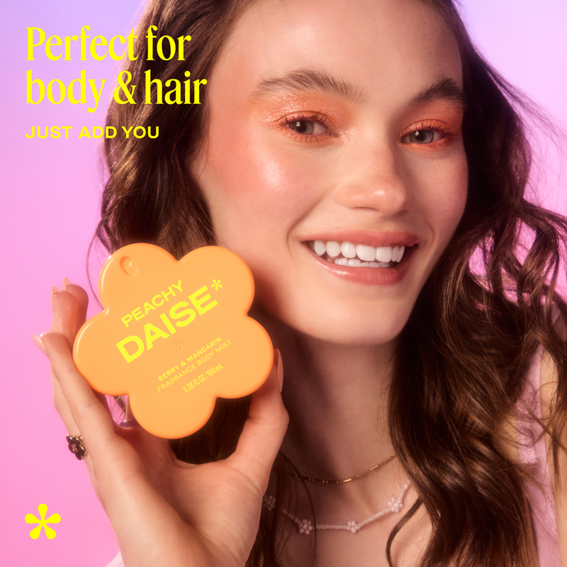 DAISE Peachy Daise Fragrance Body Mist in Berry & Mandarin, 3.3 fl oz/100 mL