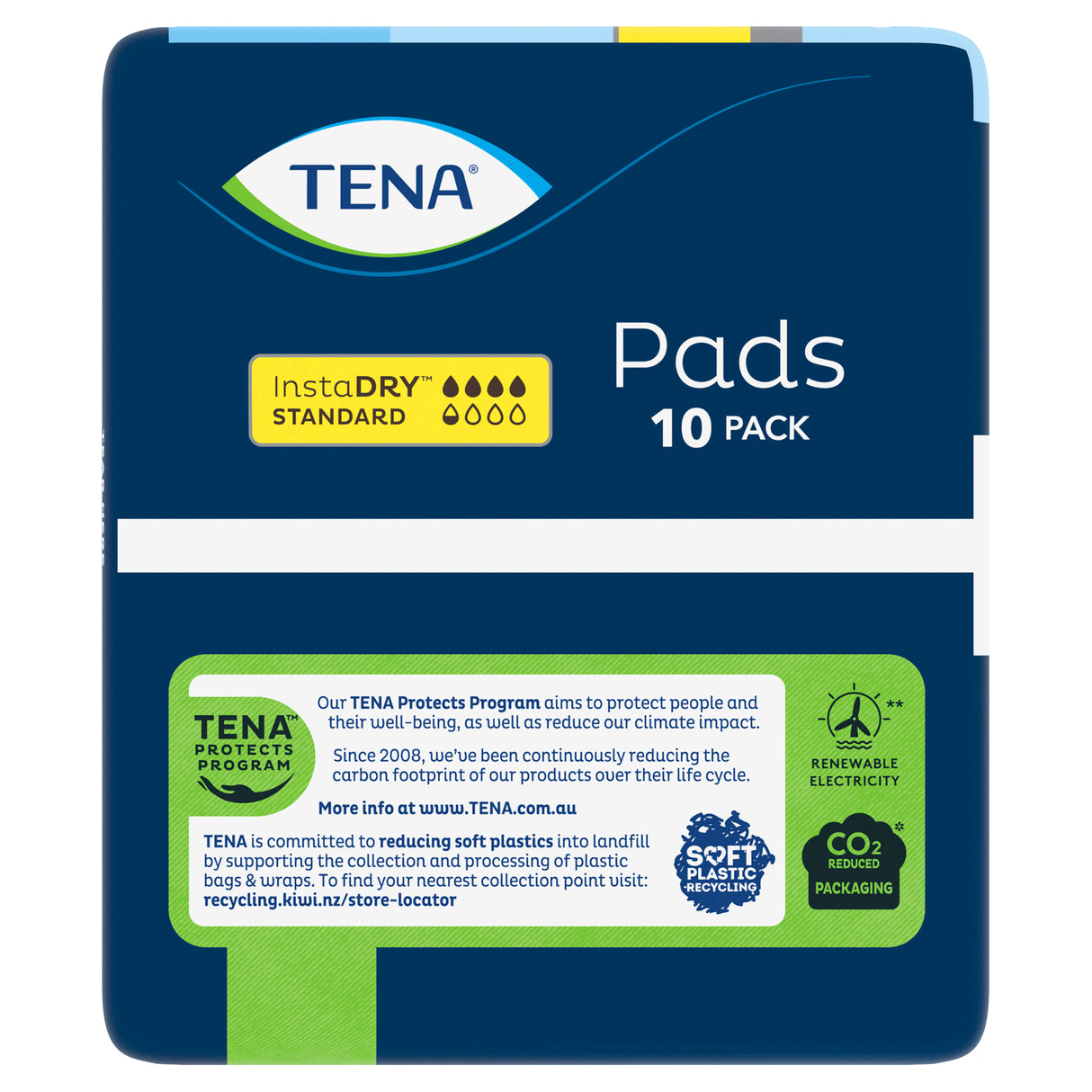 TENA Pads Extra Long Length 10 pack