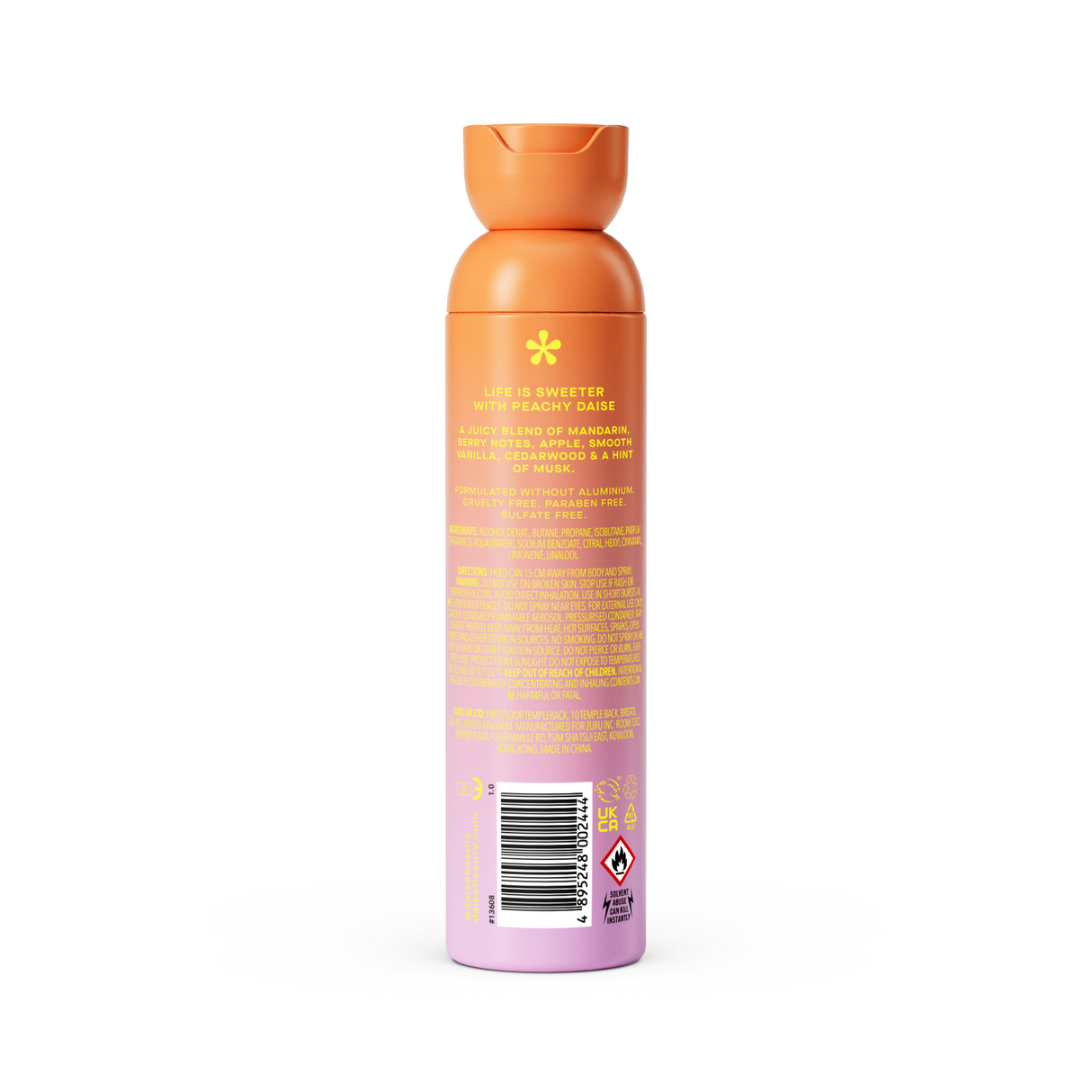 DAISE Peachy Daise All Body Spray & Deodorant in Berry & Mandarin, 3.5 oz/120 mL