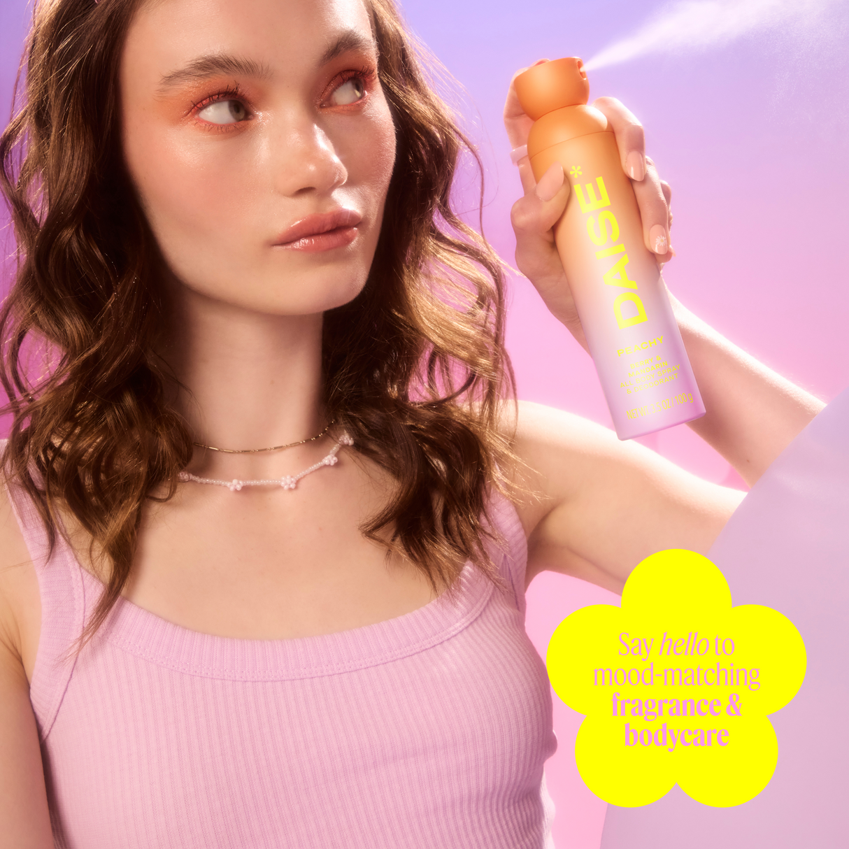 DAISE Peachy Daise All Body Spray & Deodorant in Berry & Mandarin, 3.5 oz/120 mL