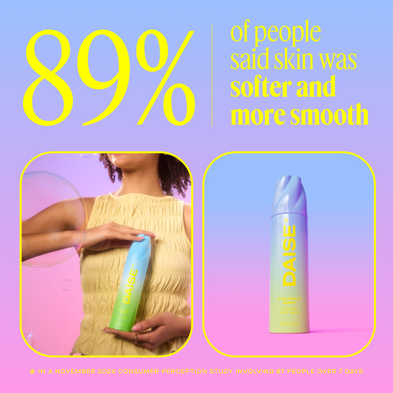 DAISE Foaming Body Wash in Coconut Whip, 8.8 oz/ 250 g / 265 mL