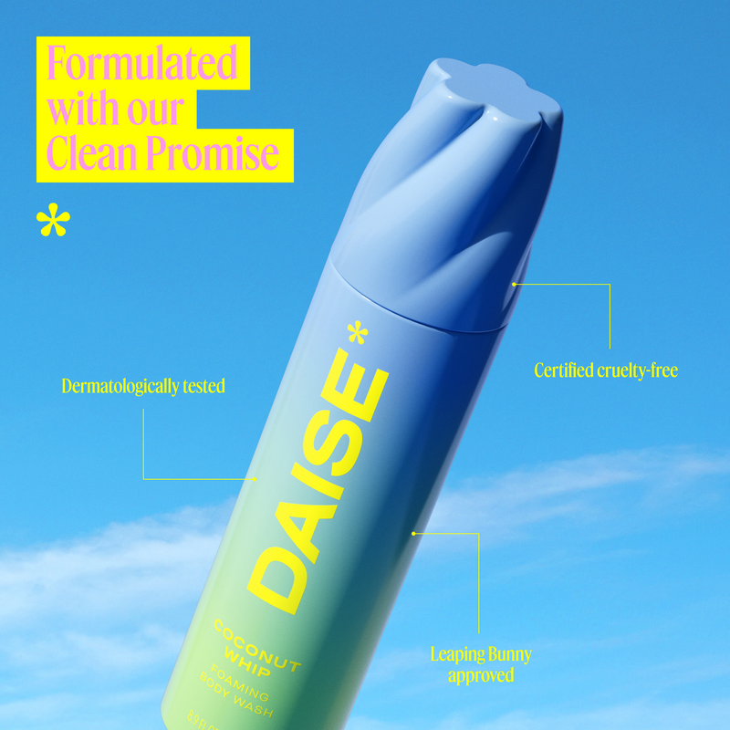 DAISE Foaming Body Wash in Coconut Whip, 8.8 oz/ 250 g / 265 mL
