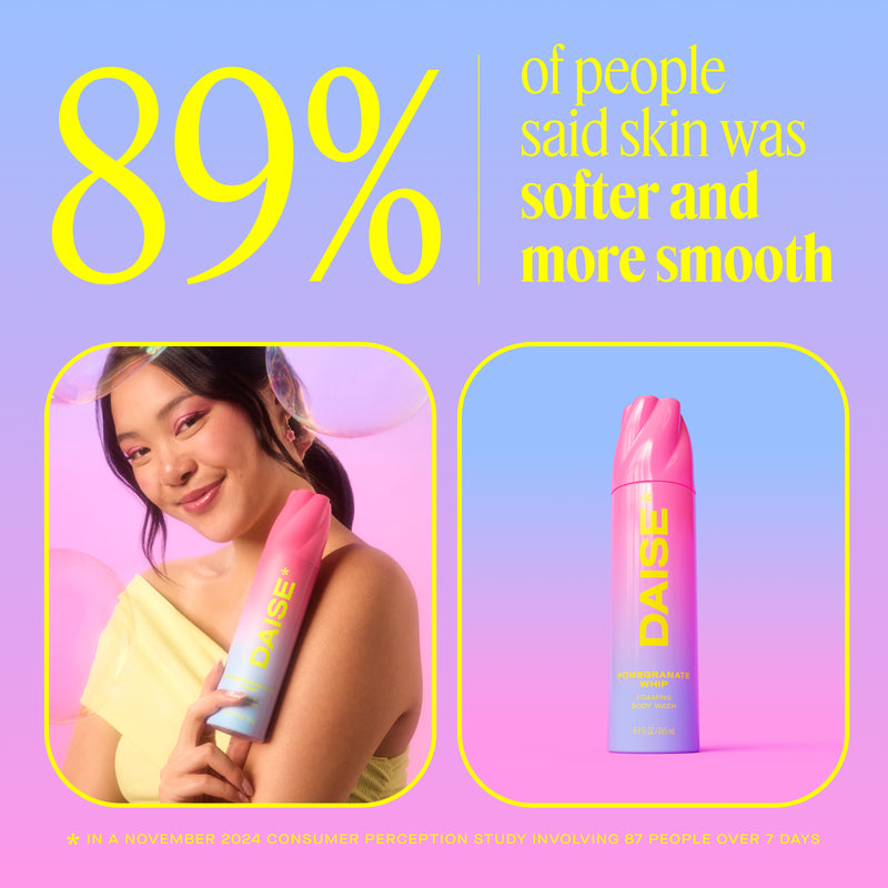 DAISE Foaming Body Wash in Pomegranate Whip, 8.8 oz/ 250 g / 265 mL