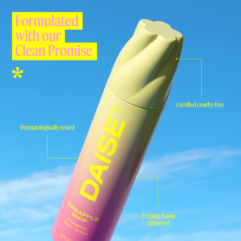 DAISE Foaming Body Wash in Pineapple Whip, 8.8 oz/ 250 g / 265 mL