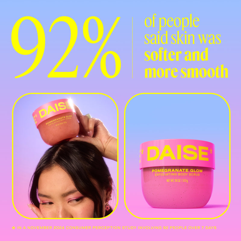 DAISE Exfoliating Body Scrub in Pomegranate Glow, 18 oz/510 g