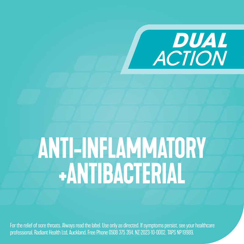 Difflam Sore Throat Lozenges Sugar Free Raspberry Flavour 16 Pack