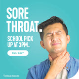 Difflam Sore Throat Lozenges Sugar Free Raspberry Flavour 16 Pack