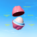 DAISE Hydrating Lip Balm in Strawberry Kiss, 0.25 oz/7 g